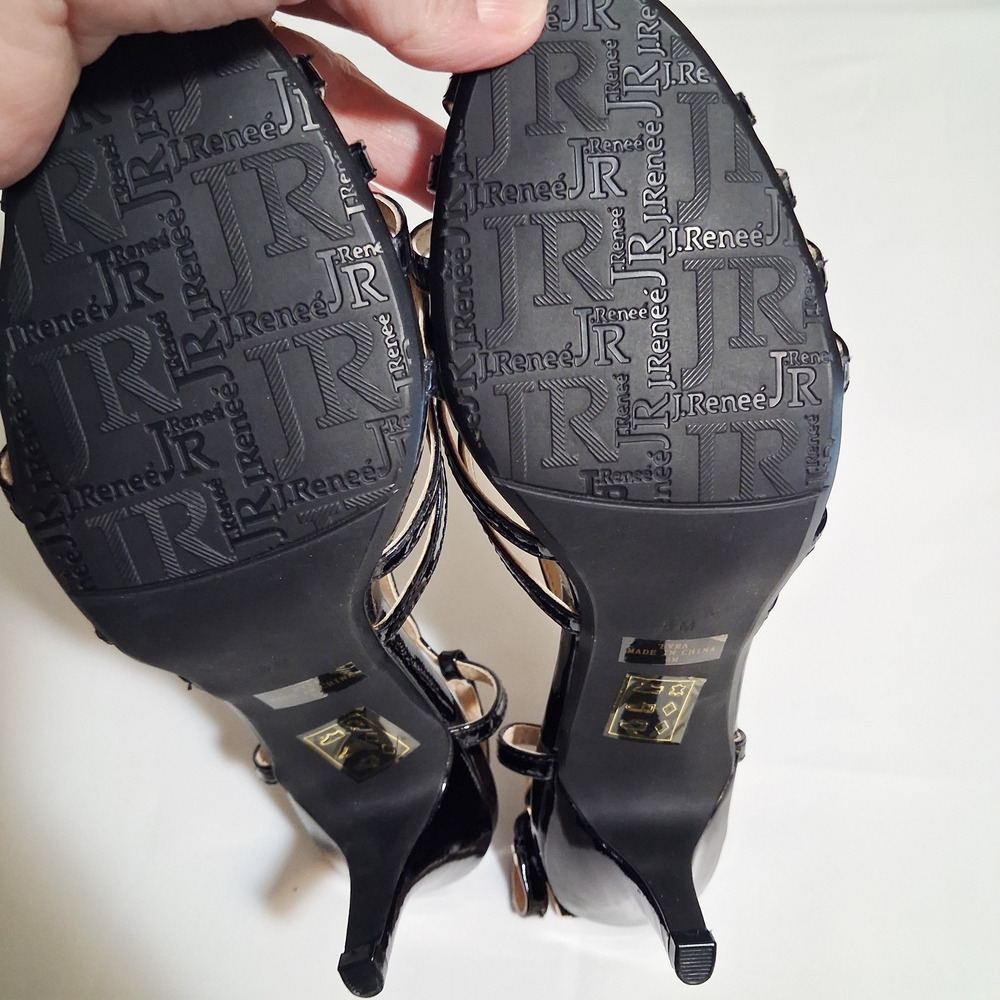 J.Renee Black Strappy Heels Size 8 NWOT - Picture 5 of 12